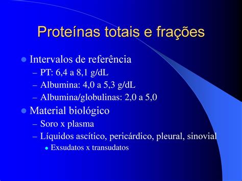 proteinas totais e frações